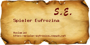Spieler Eufrozina névjegykártya